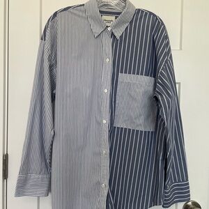 Abercrombie oversized blue striped shirt - Sz Medium
